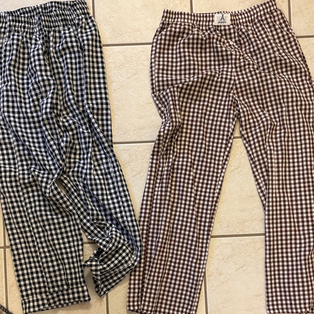 Amazon Women's Ankle & Cropped Gingham Pants in Black and Brown